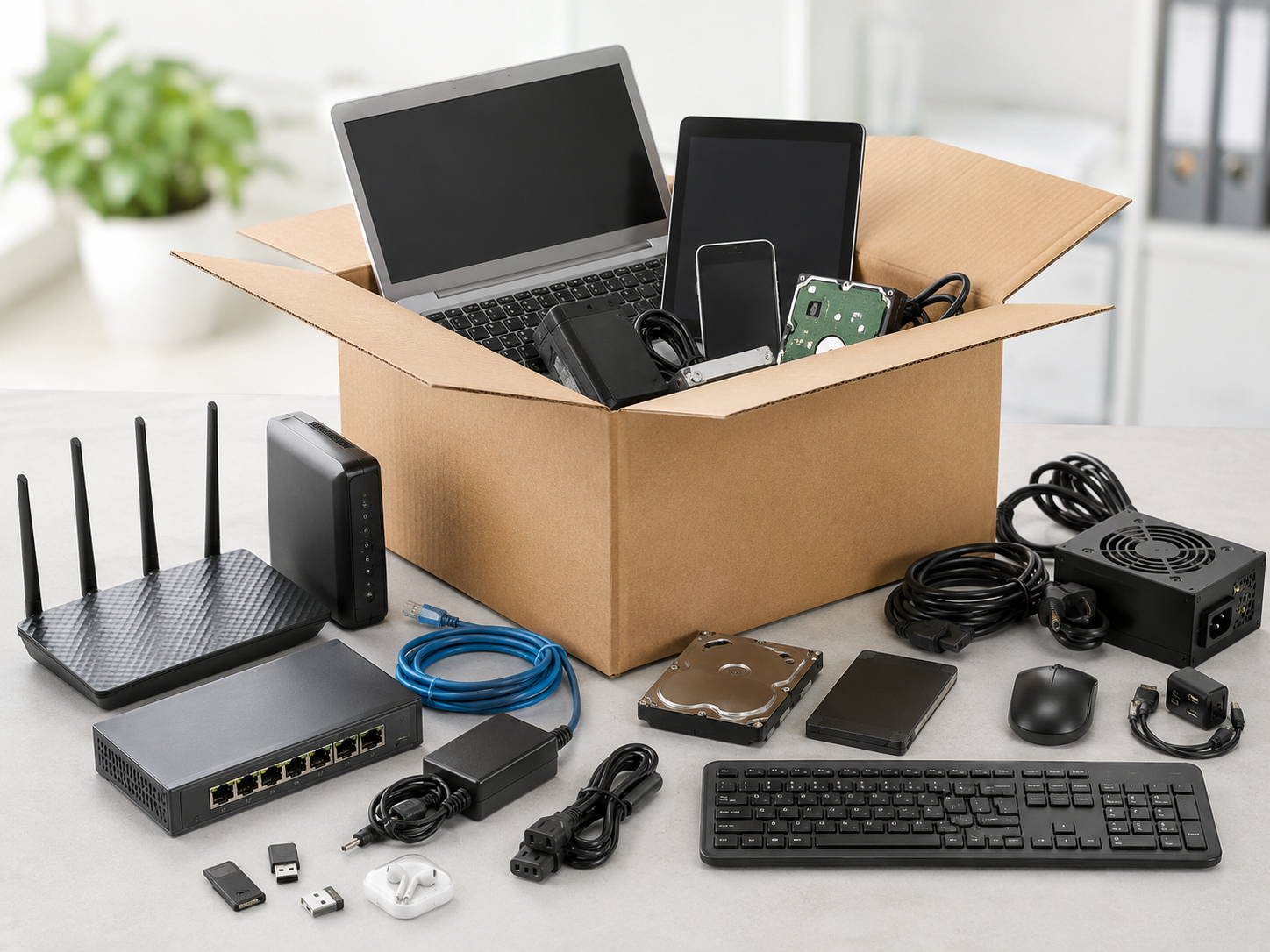 IT equipment accepted in the Ewaste Box